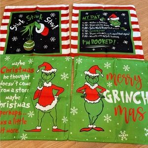 Set of 4 grinch pillowcases, NEW